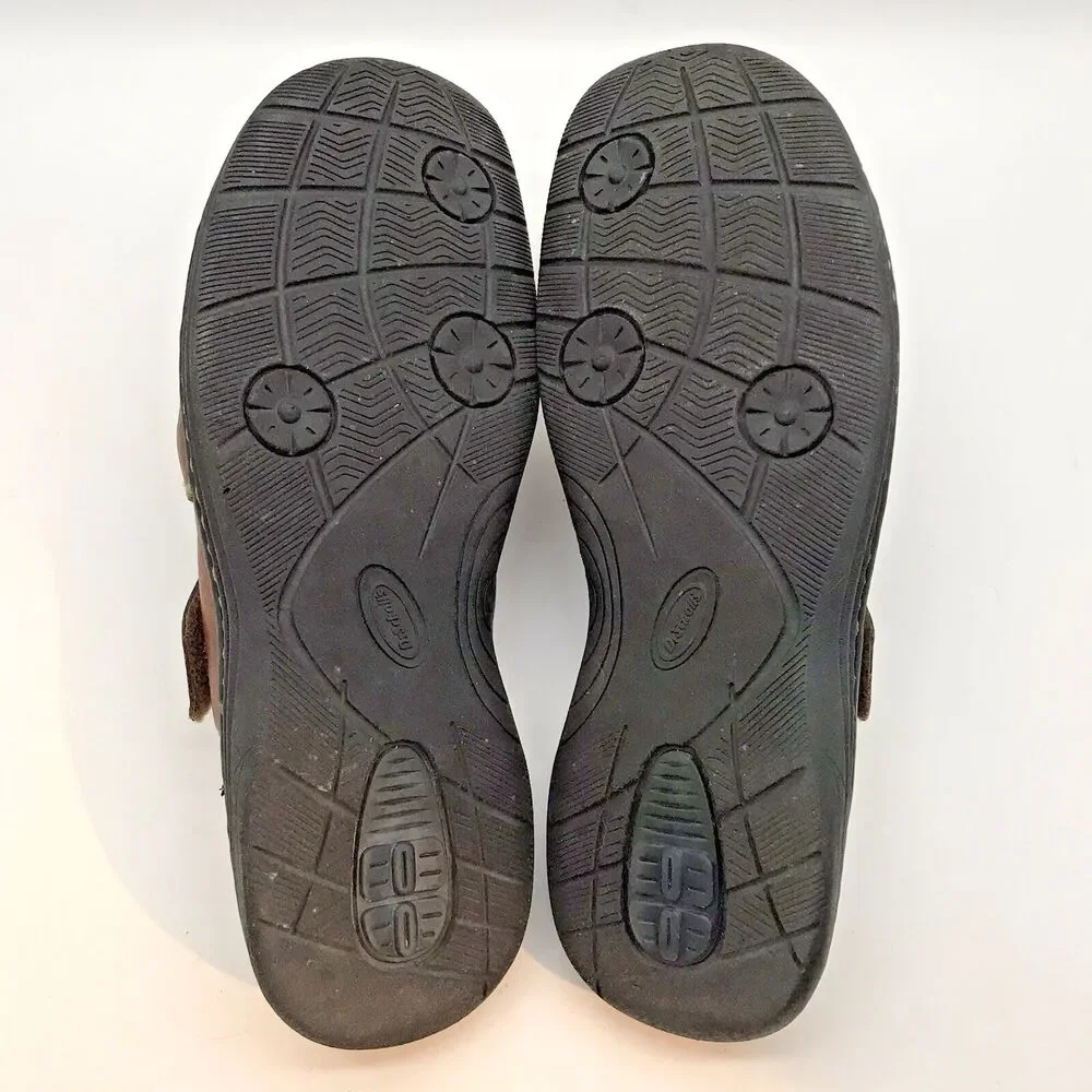 Dr. Scholl’s Clay Air Pillo Gel Comfort Slides Men’s 13 Brown Leather Sandals